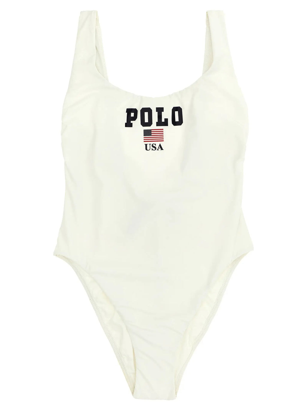 Polo Ralph Lauren White Nylon One-Piece Swimsuit