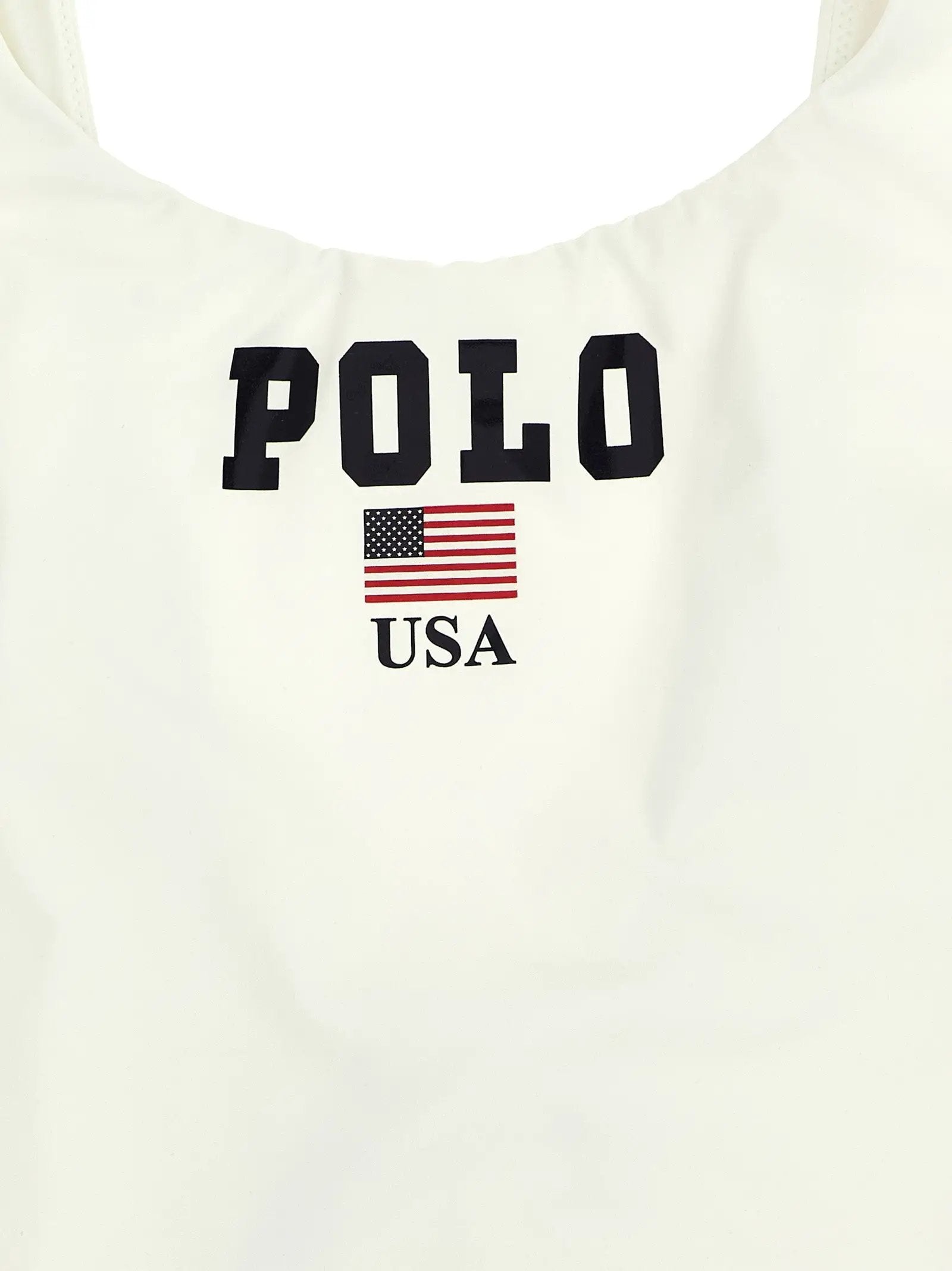 Polo Ralph Lauren White Nylon One-Piece Swimsuit