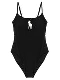 Polo Ralph Lauren Black Nylon One-Piece Swimsuit