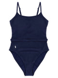 Polo Ralph Lauren Blue Polyester One-Piece Swimsuit