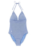 Polo Ralph Lauren Blue Nylon One-Piece Swimsuit