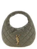 Saint Laurent Gray Lamb Leather Handbag