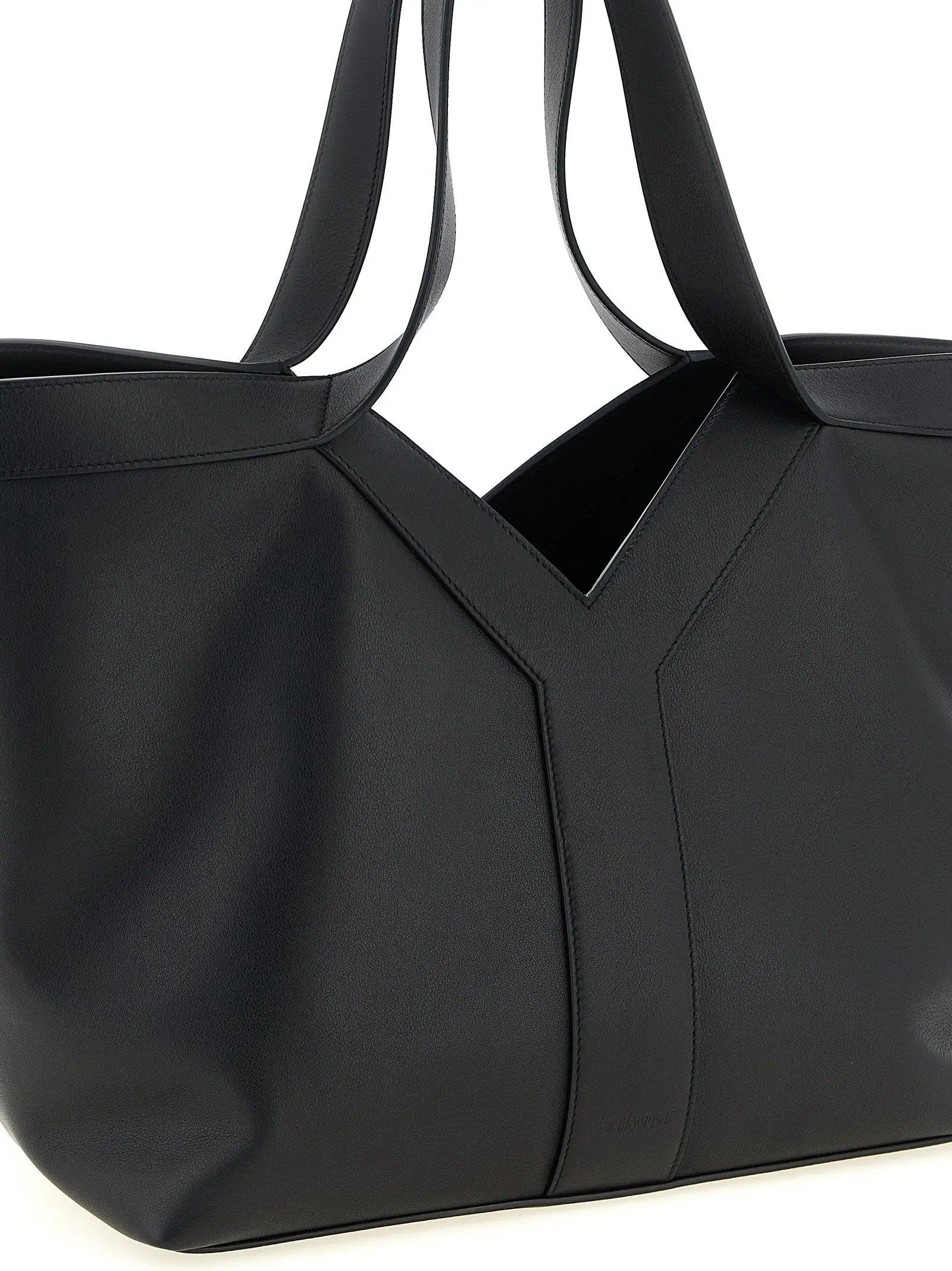 Saint Laurent Black Calfskin Tote Bag