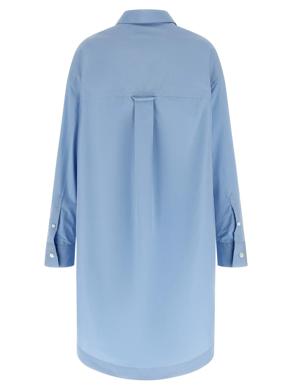 Robe midi en coton bleu Ami Paris