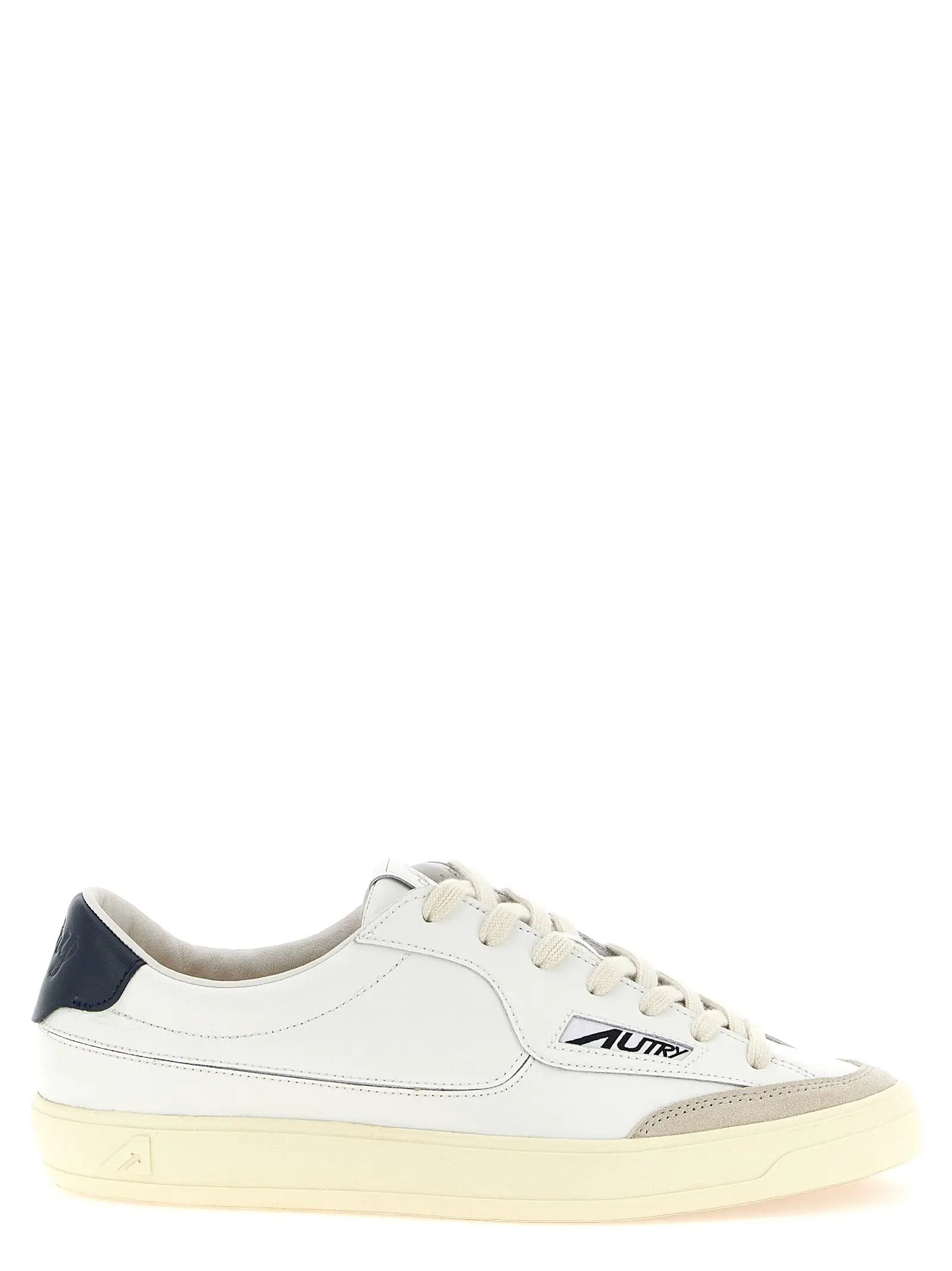 Autry White Cowhide Low Top Sneakers