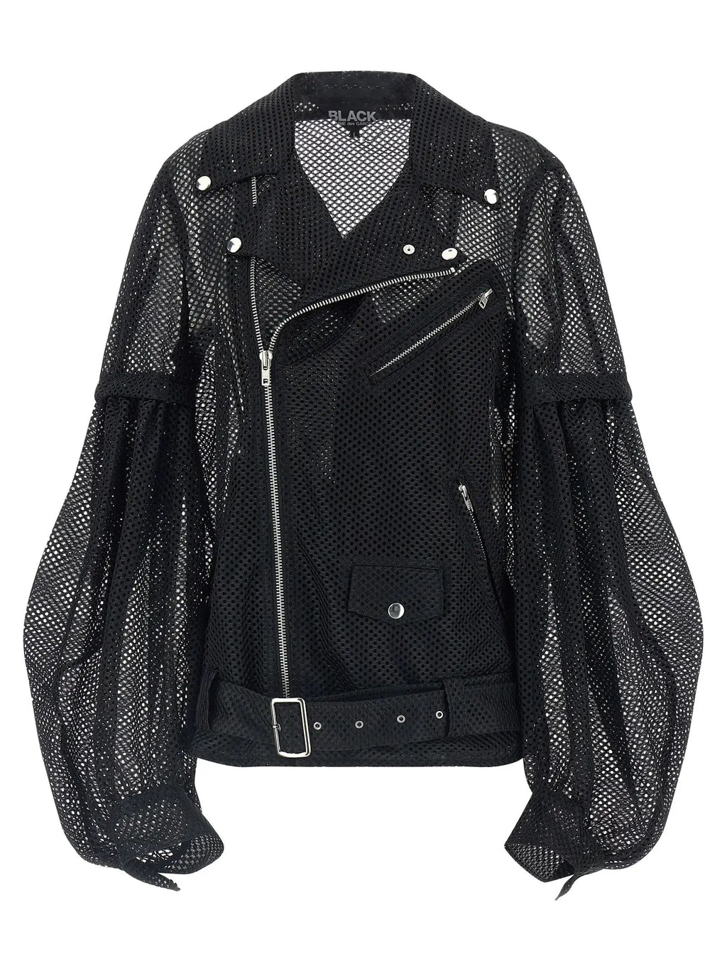 Comme Des Garçons Black Polyester Biker Jacket