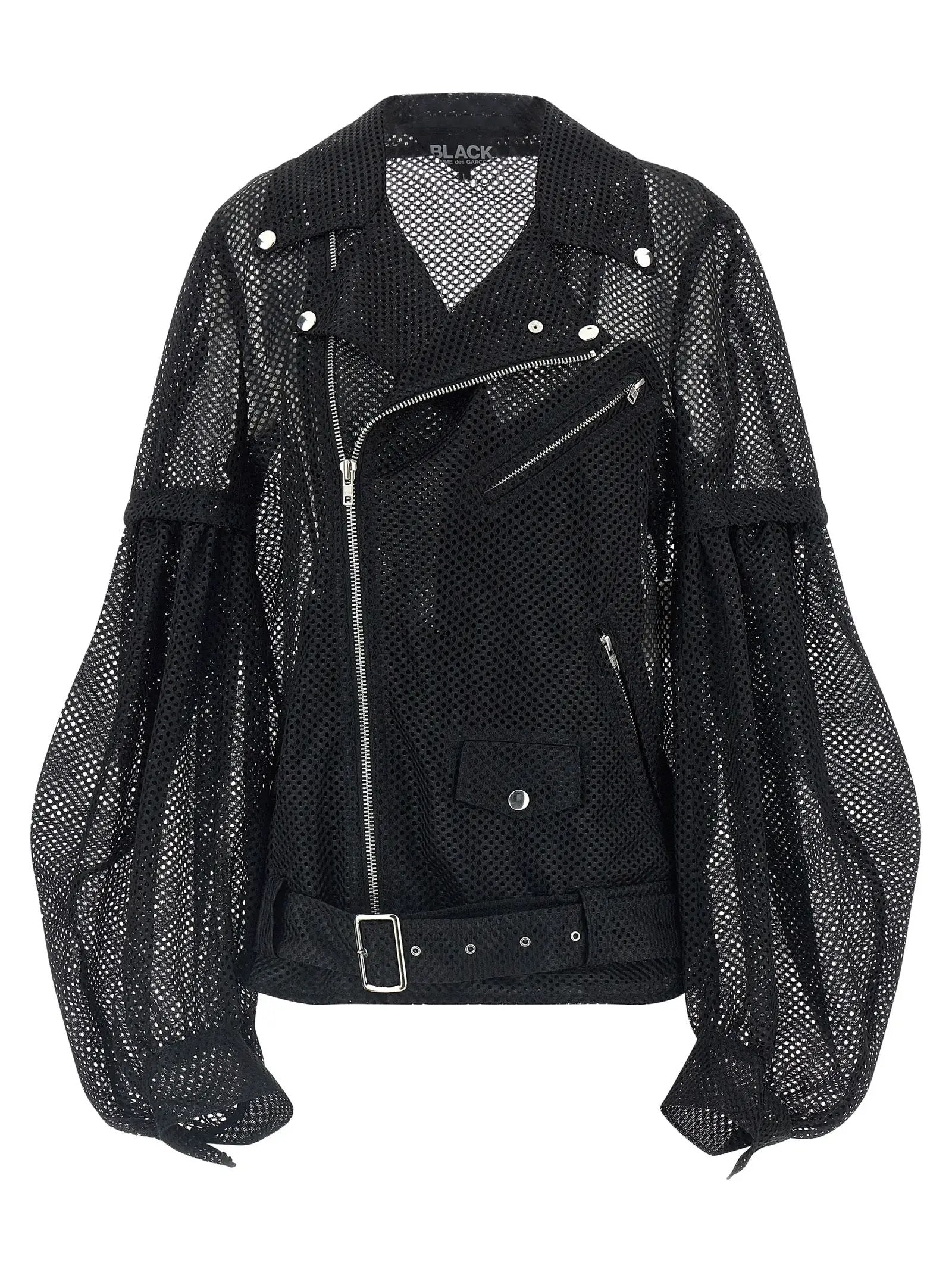 Comme Des Garçons Black Polyester Biker Jacket