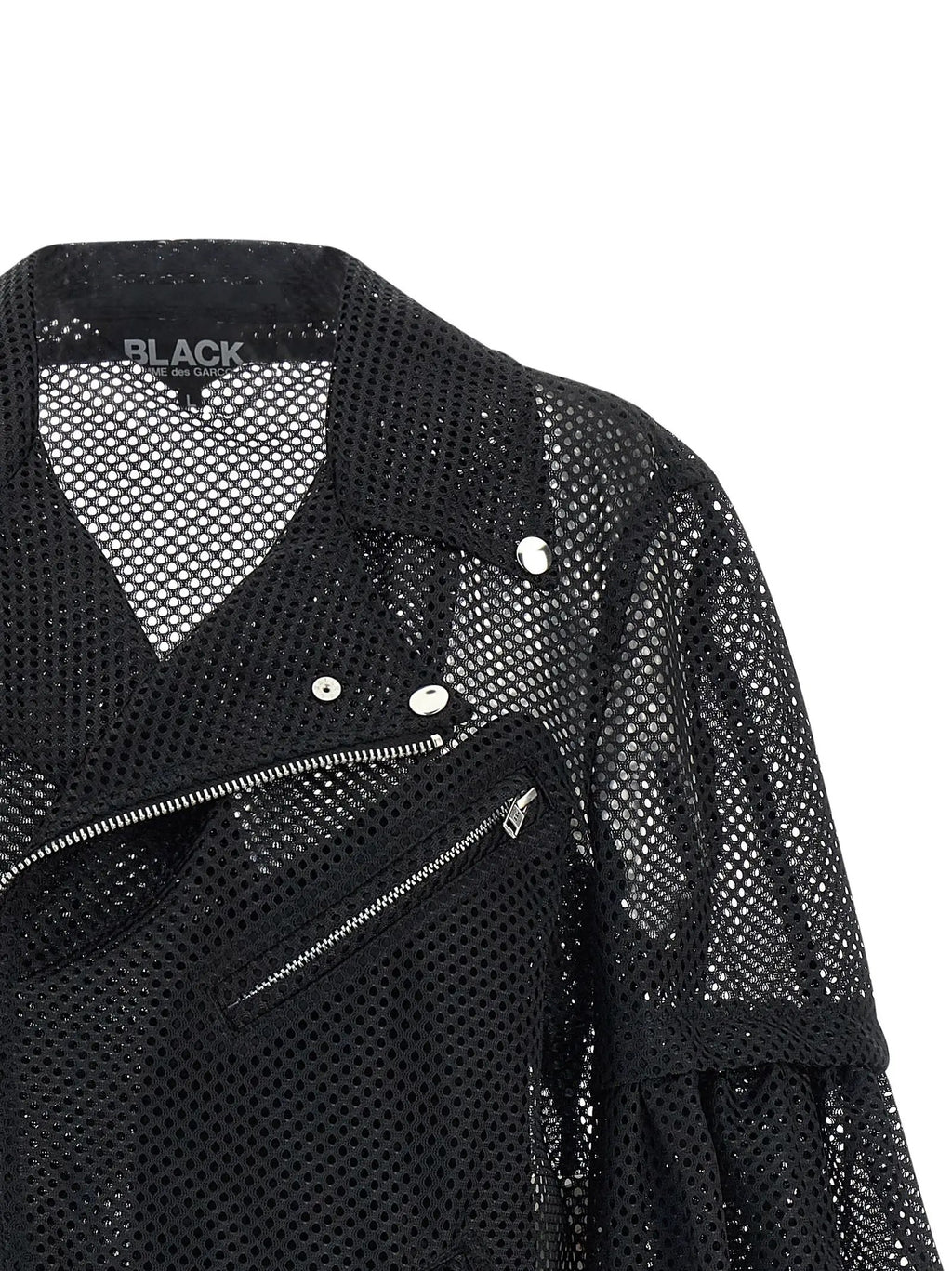 Comme Des Garçons Black Polyester Biker Jacket