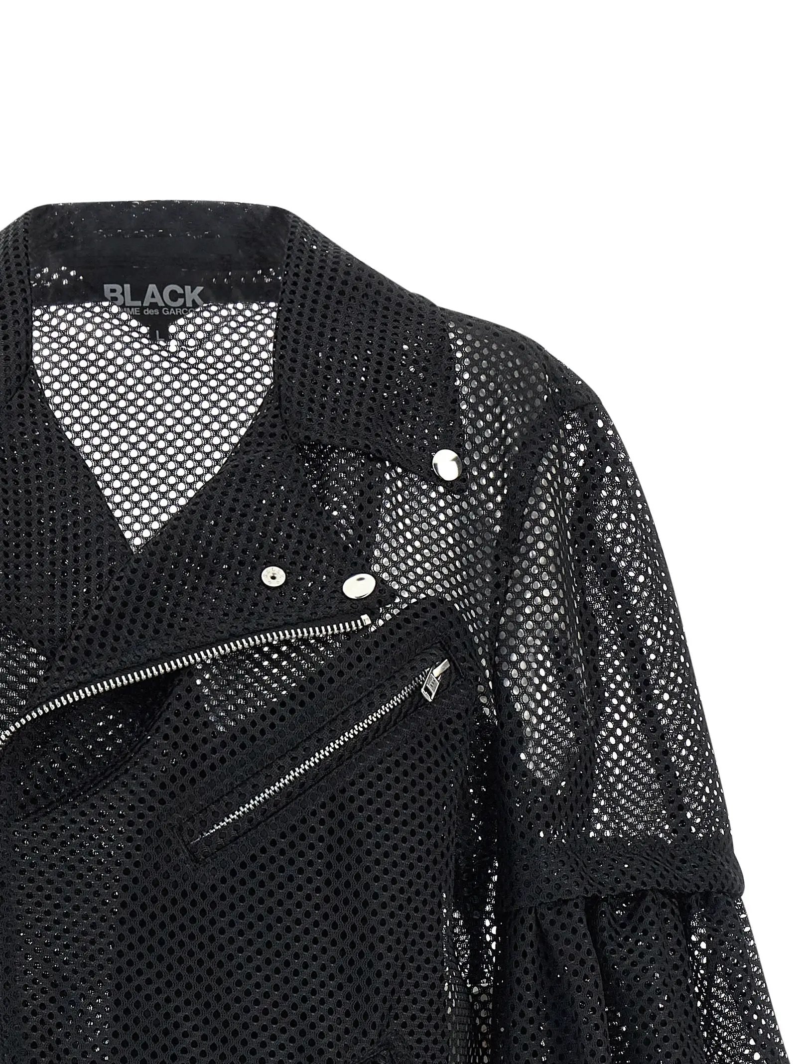 Comme Des Garçons Black Polyester Biker Jacket