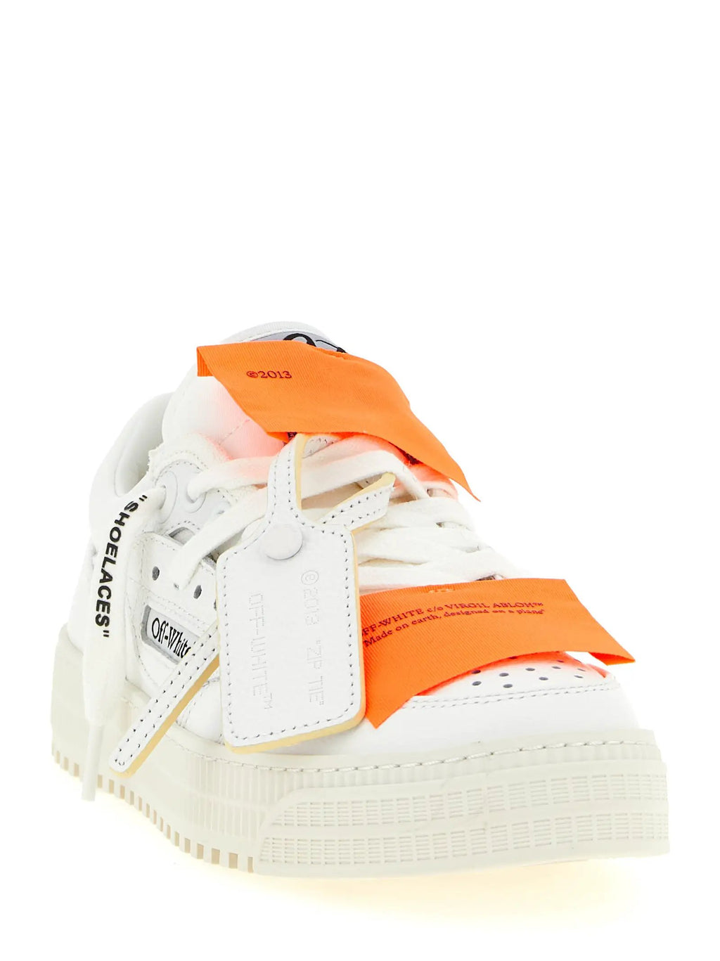 Off-White White Calfskin Athletic Sneakers