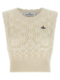 T-shirt sans manches en coton beige Vivienne Westwood