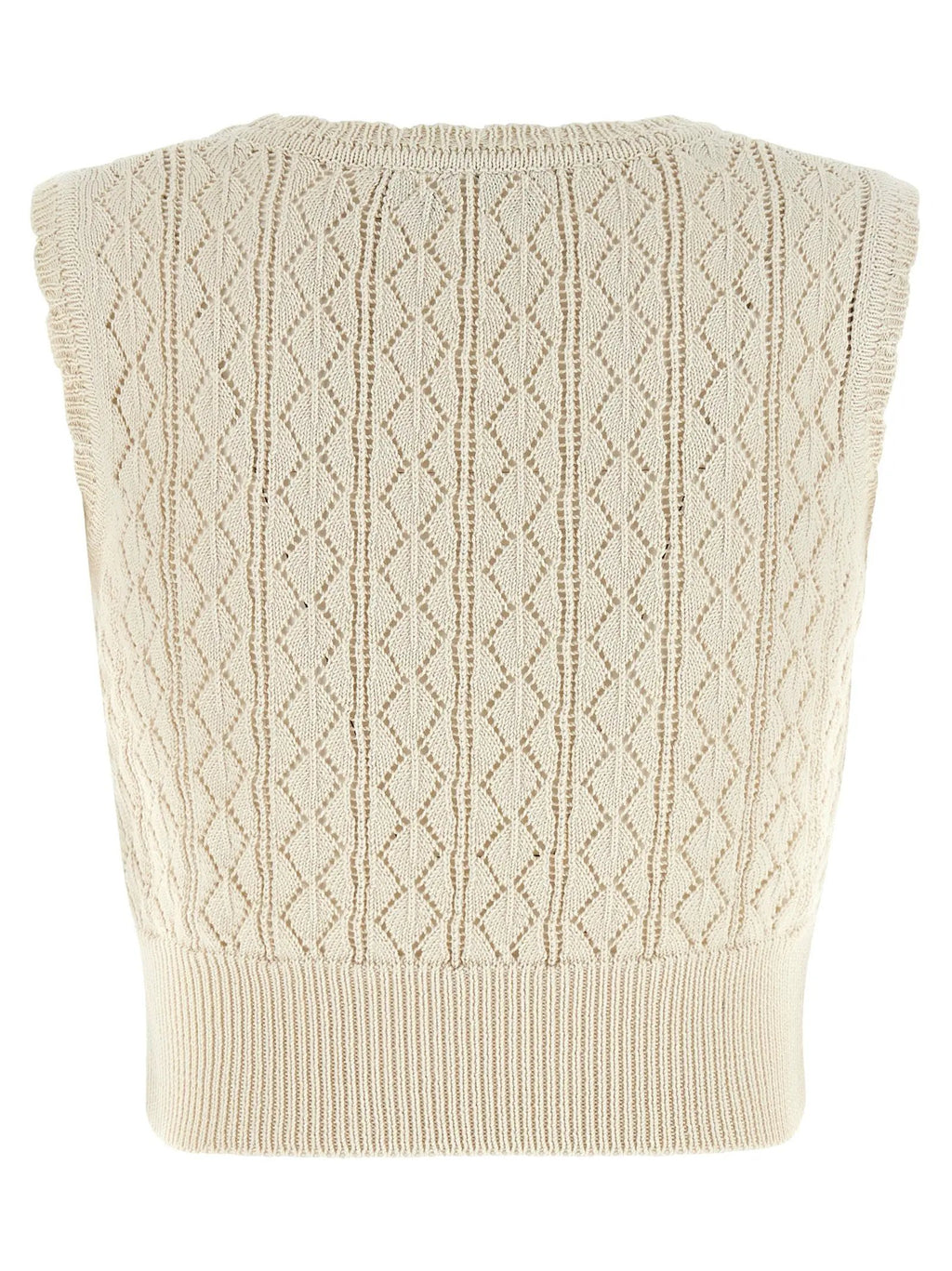 T-shirt sans manches en coton beige Vivienne Westwood
