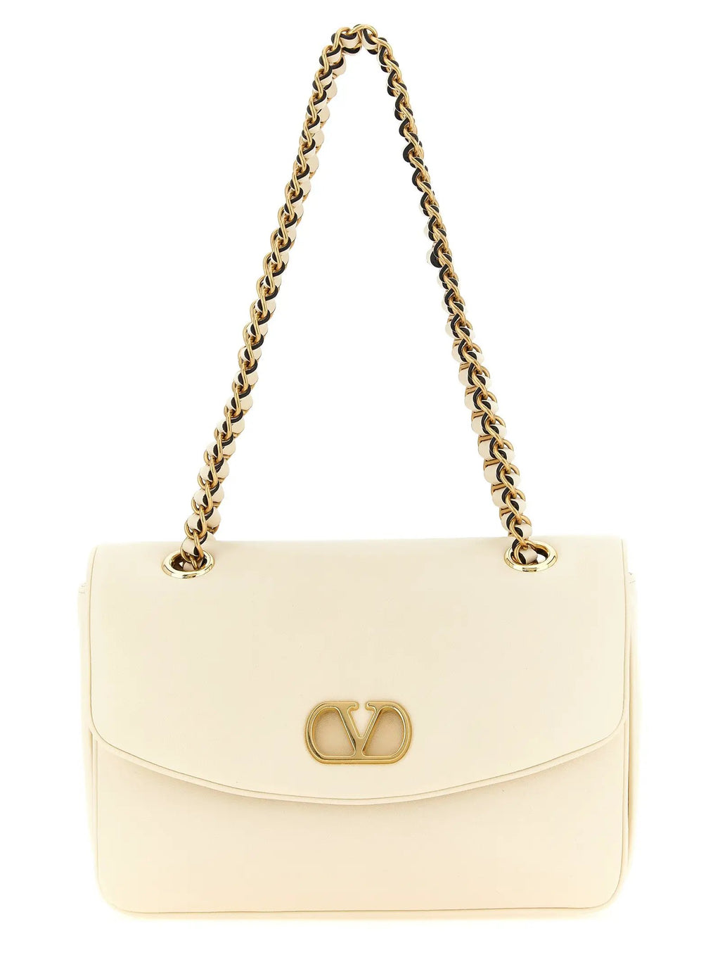 Valentino Garavani White Lamb Leather Shoulder Bag