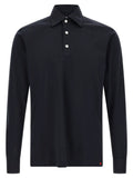 Kiton Blue Cotton Polo Shirt