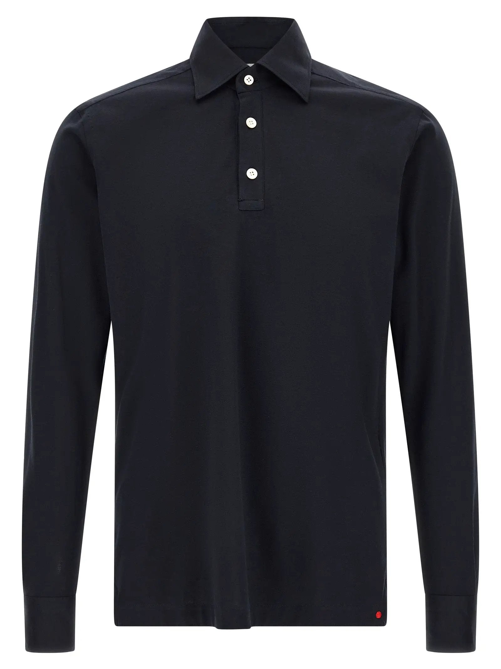 Kiton Blue Cotton Polo Shirt