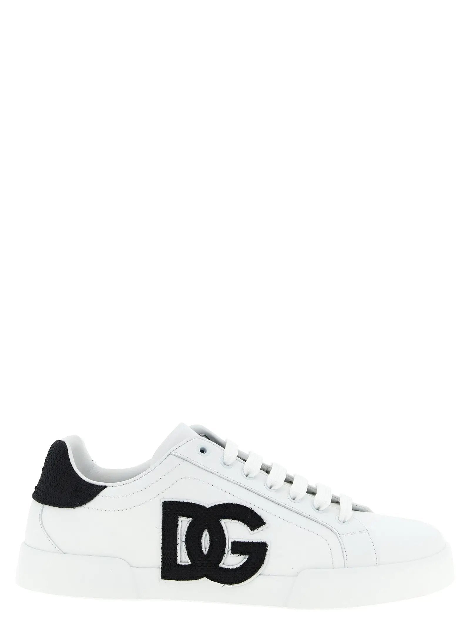 Baskets basses bicolores en cuir de veau Dolce & Gabbana