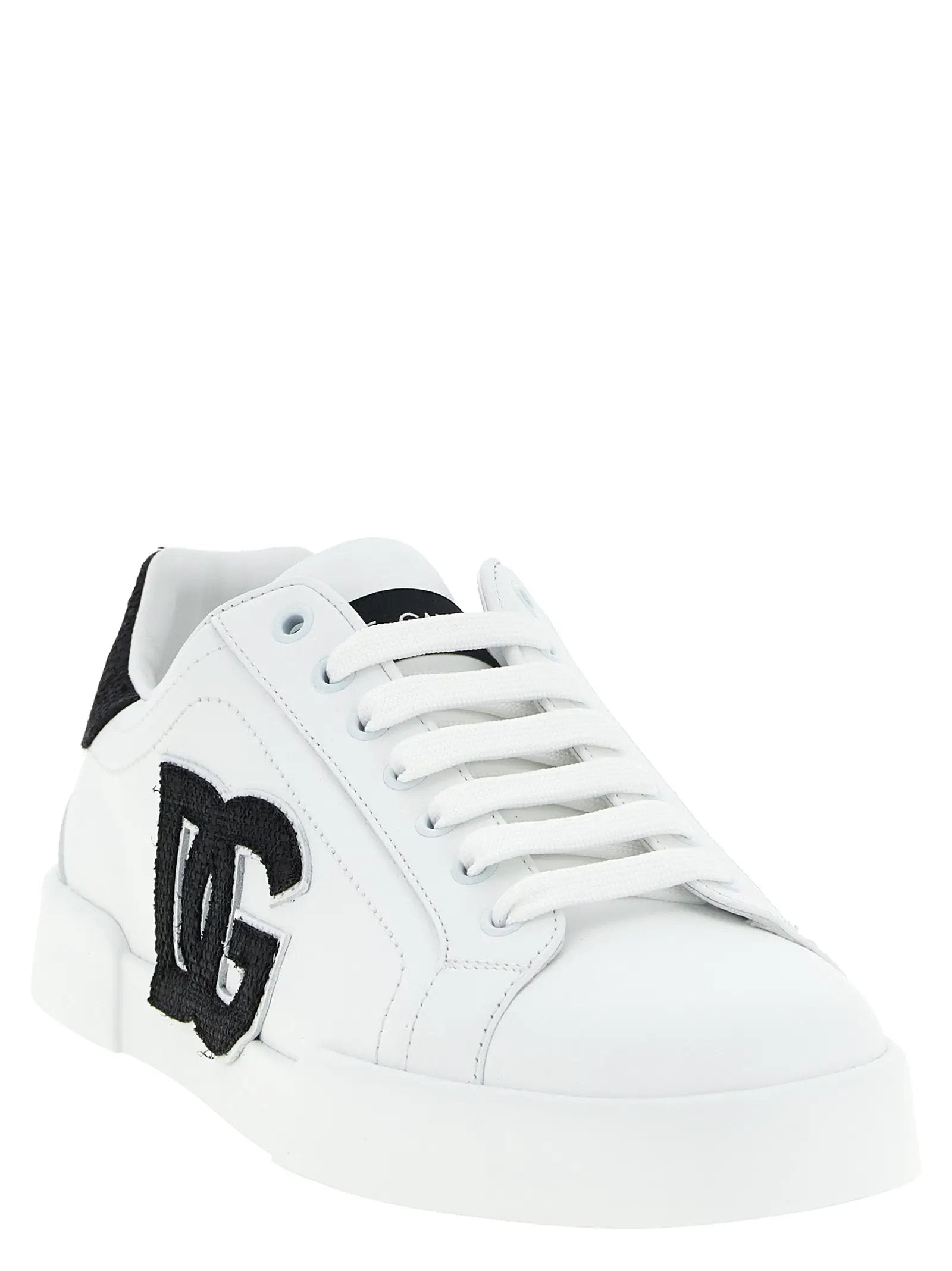 Baskets basses bicolores en cuir de veau Dolce & Gabbana