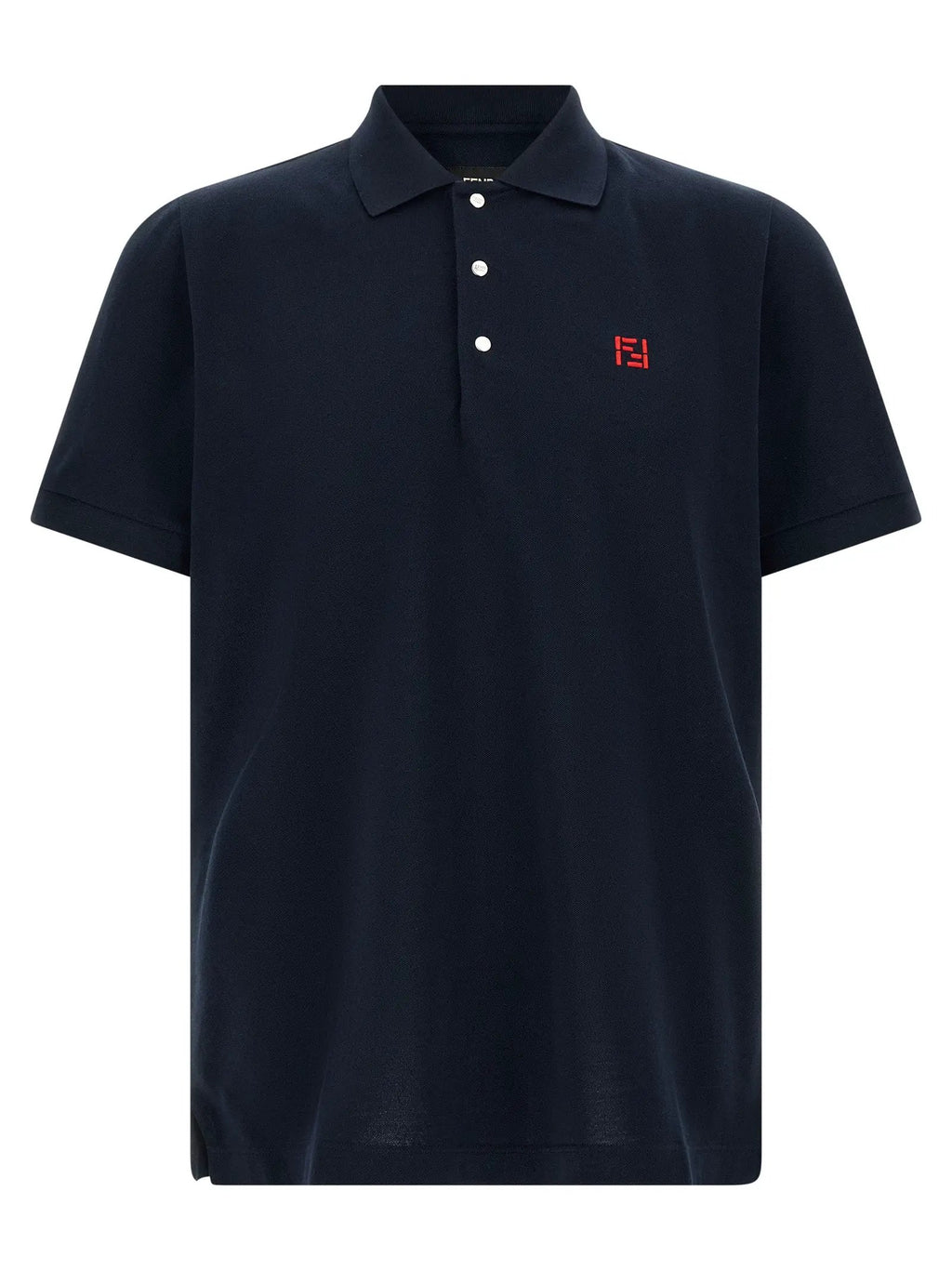 Polo Fendi bleu en coton