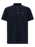 Polo Fendi bleu en coton