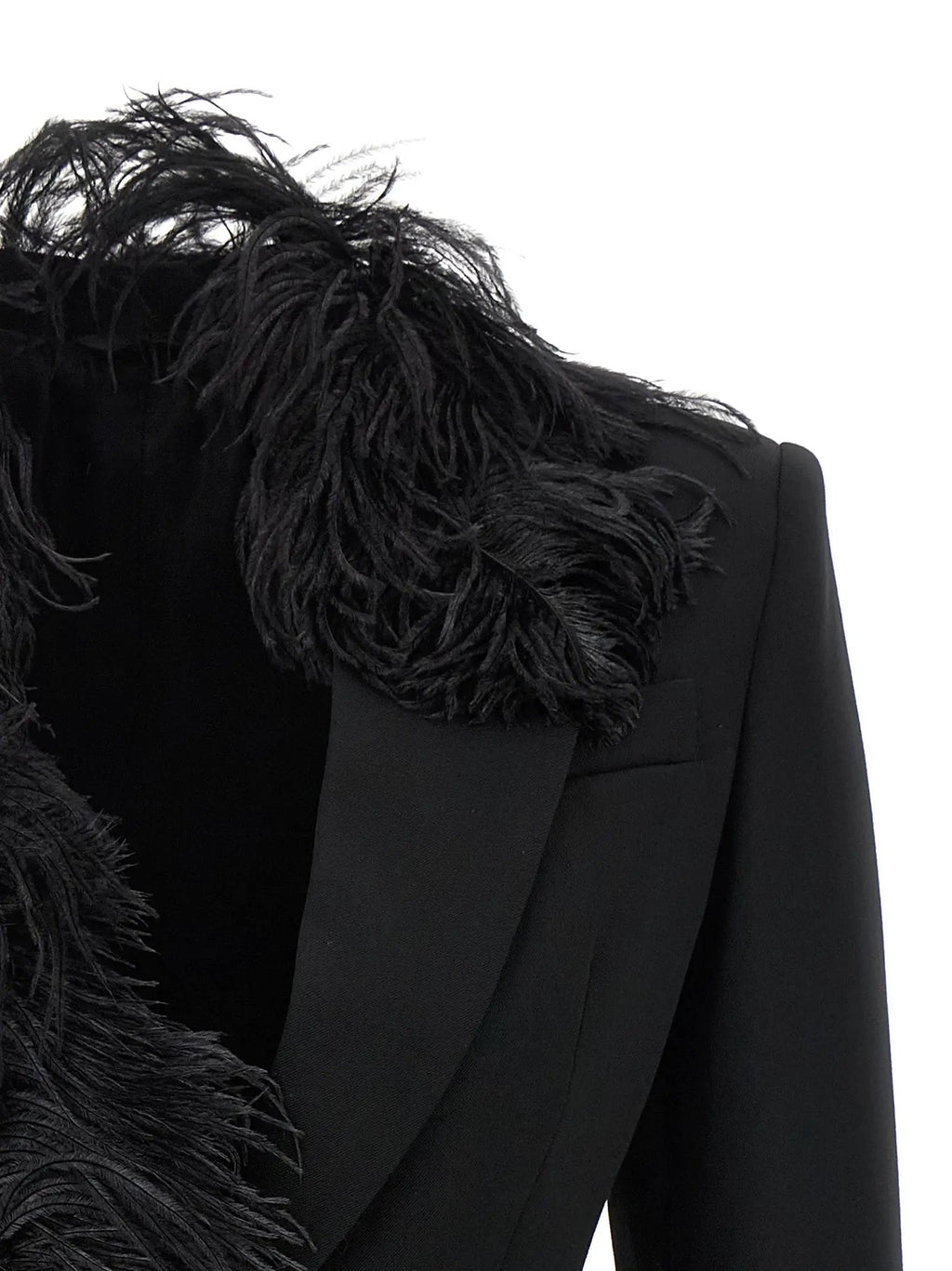 The Attico Black Virgin Wool Blazer
