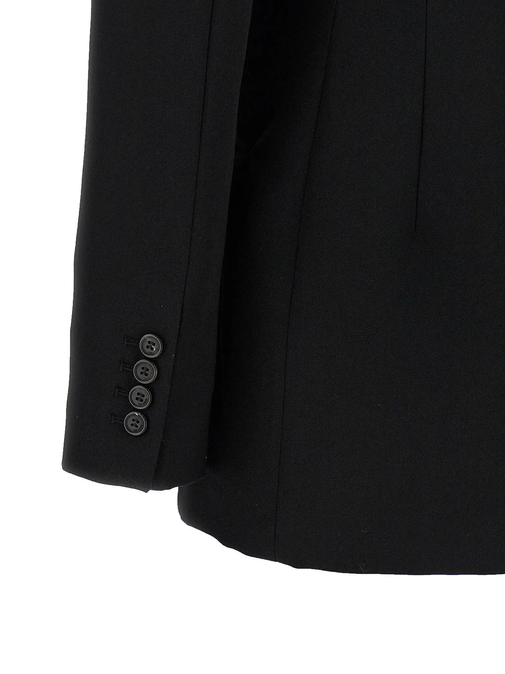 The Attico Black Virgin Wool Blazer