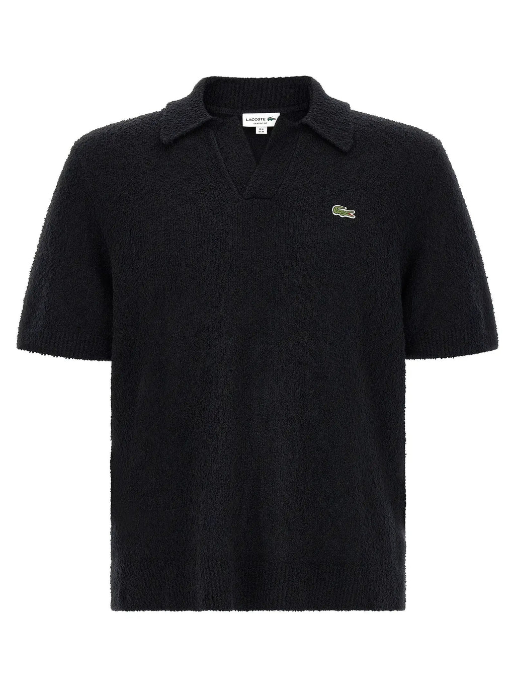 Lacoste Black Cotton Polo Shirt