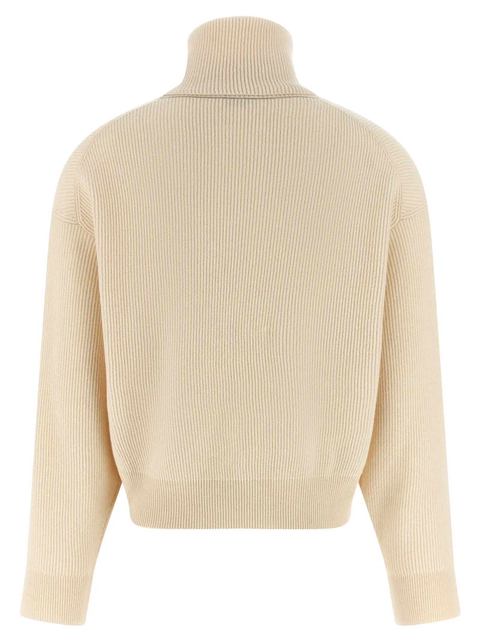 Brunello Cucinelli White Virgin Wool Cardigan