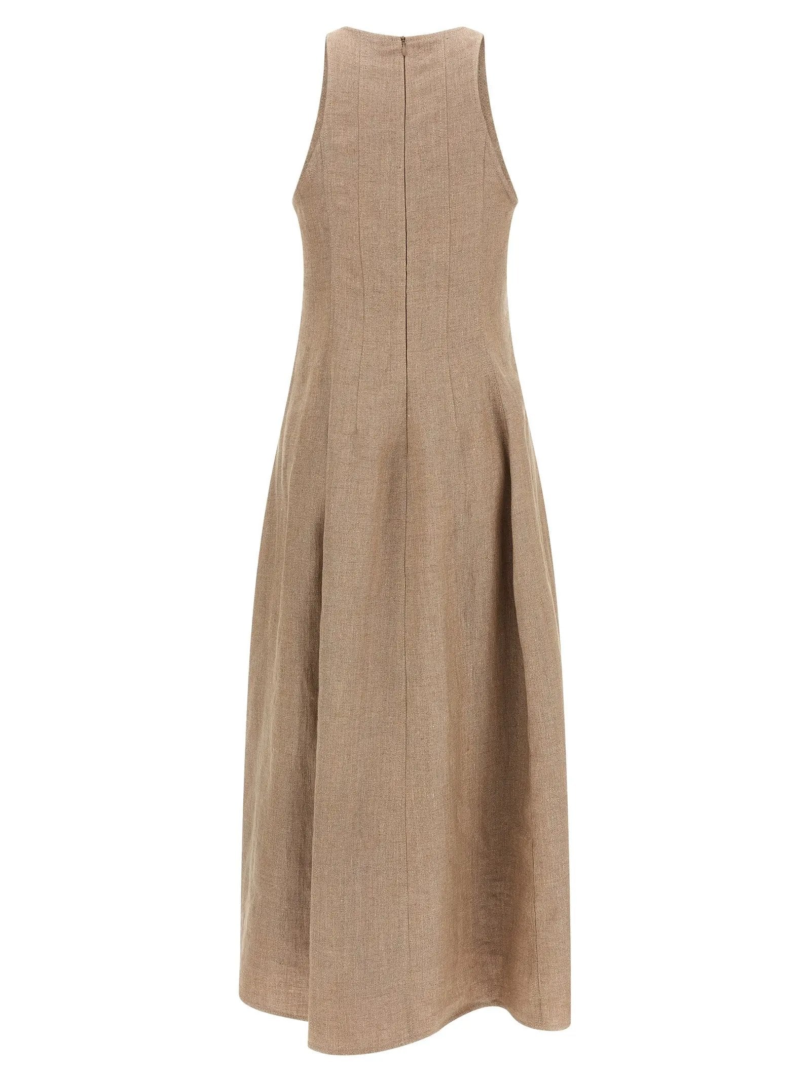 Brunello Cucinelli Beige Linen Long Dress