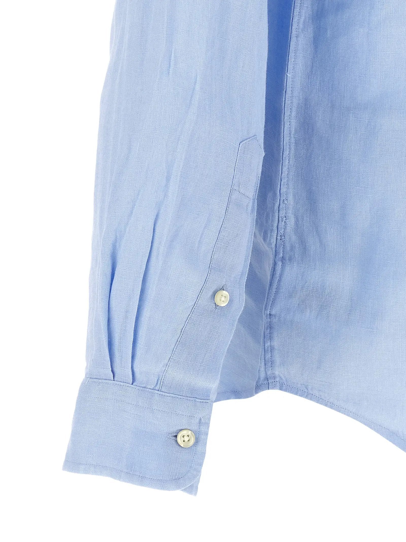 Polo Ralph Lauren Blue Linen Blouse