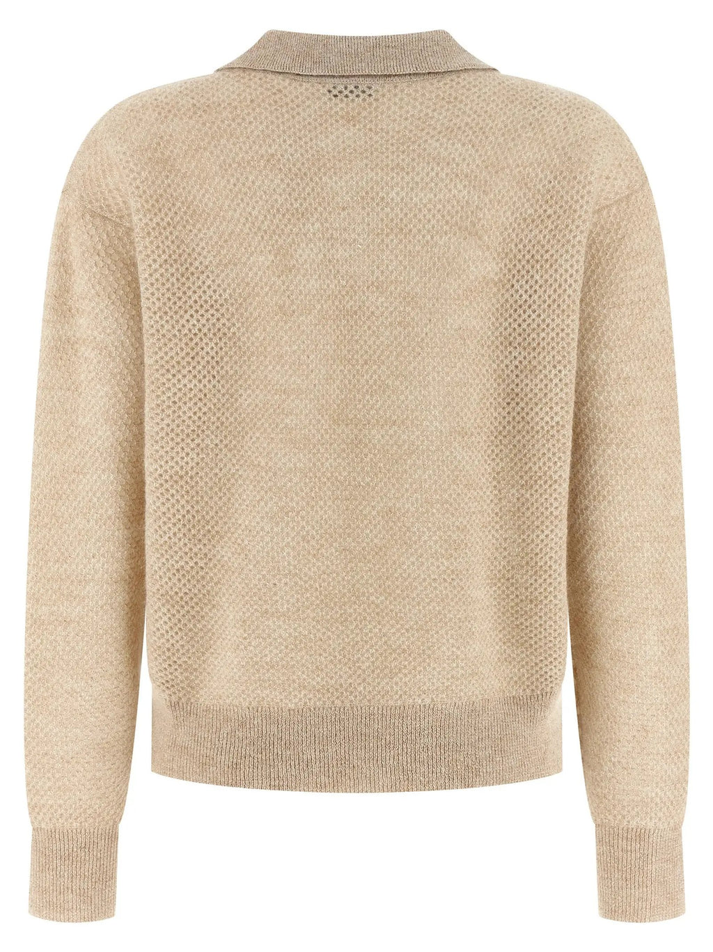 Brunello Cucinelli Gold Wool Polo Shirt