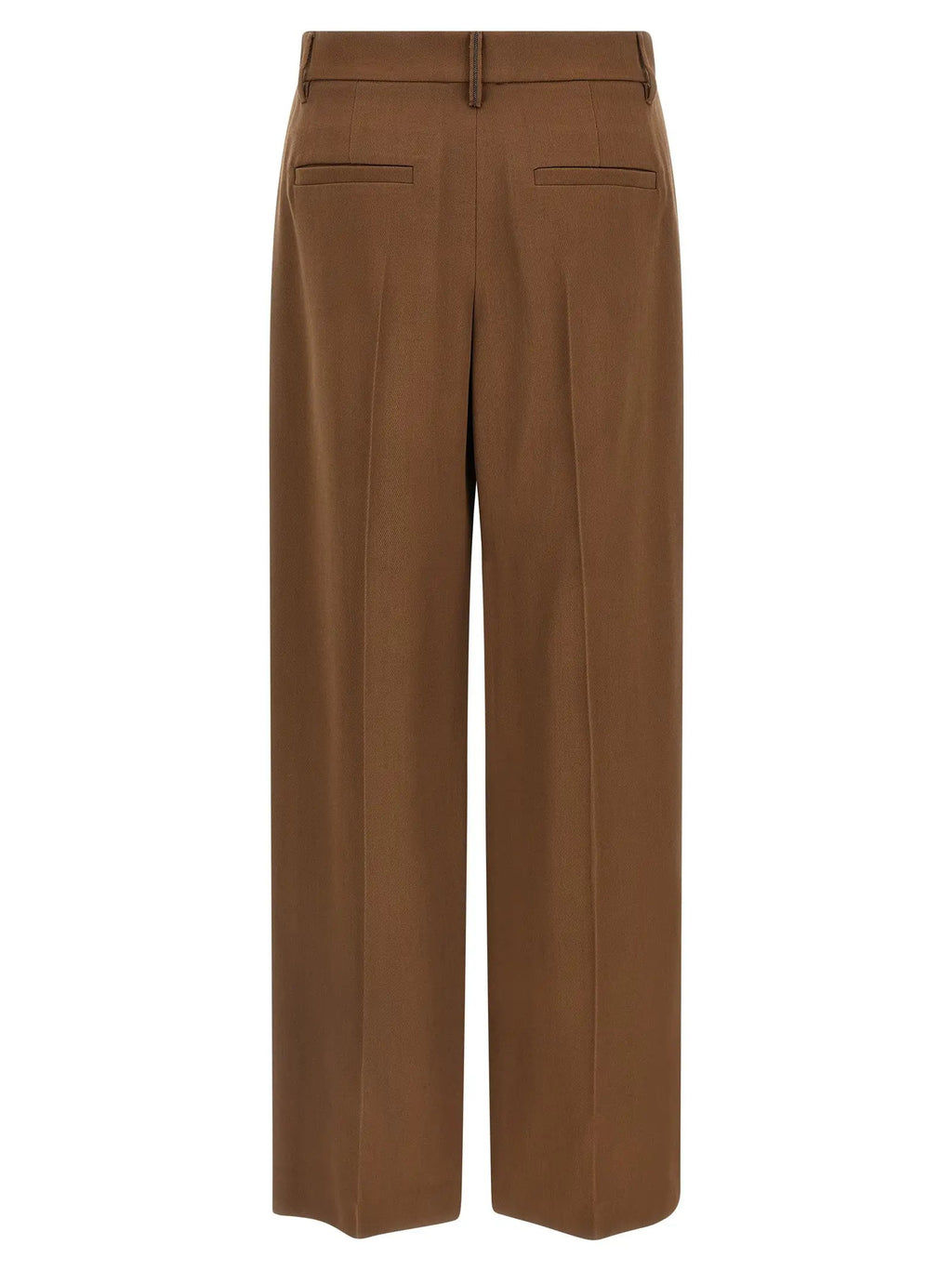 Brunello Cucinelli Brown Virgin Wool Casual Pants