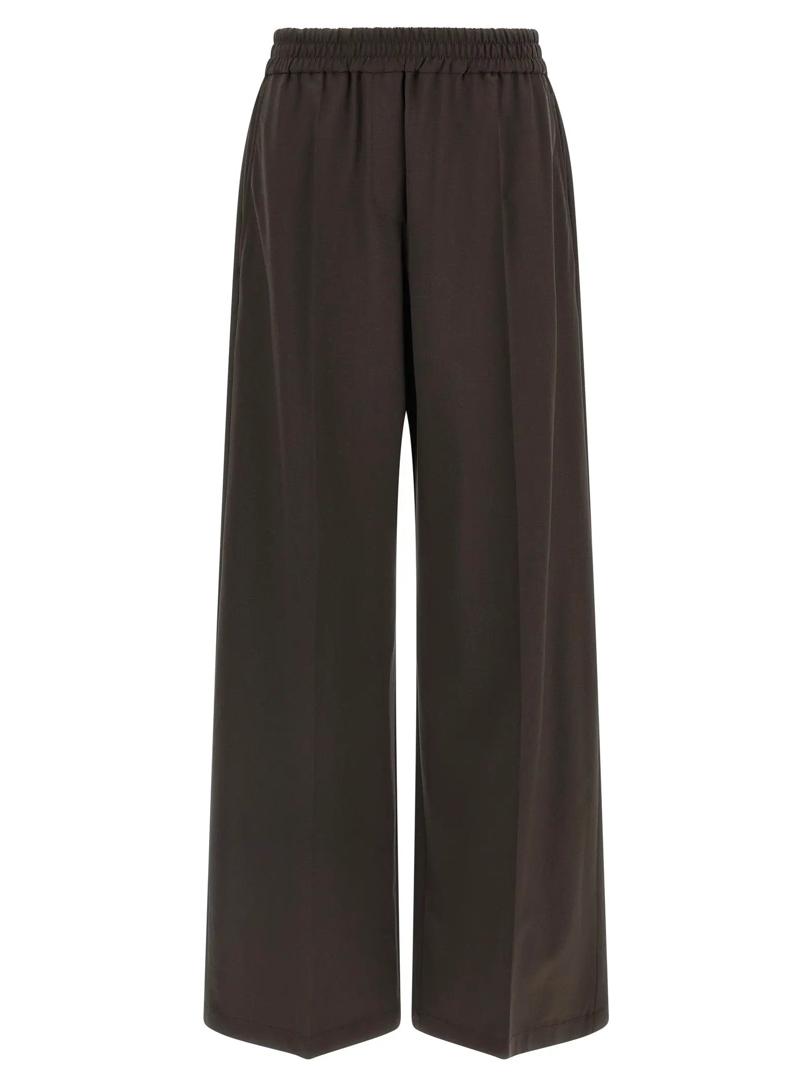 Brunello Cucinelli Brown Virgin Wool Casual Pants