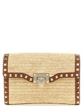 Valentino Garavani Beige Straw Crossbody Bag