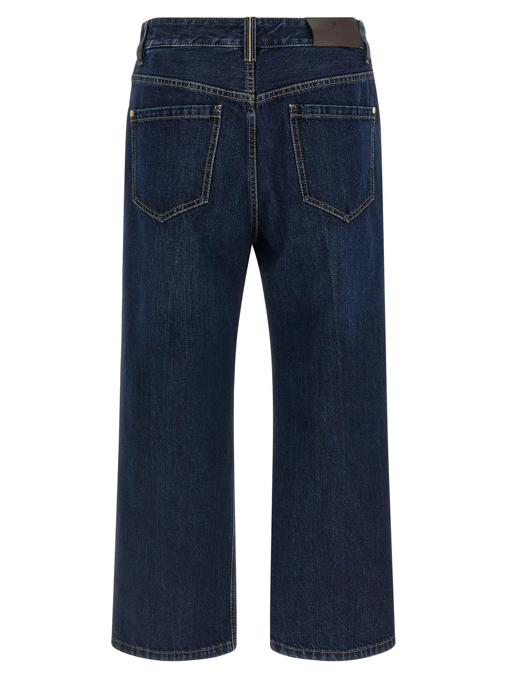 Brunello Cucinelli Blue Cotton Cropped Jeans