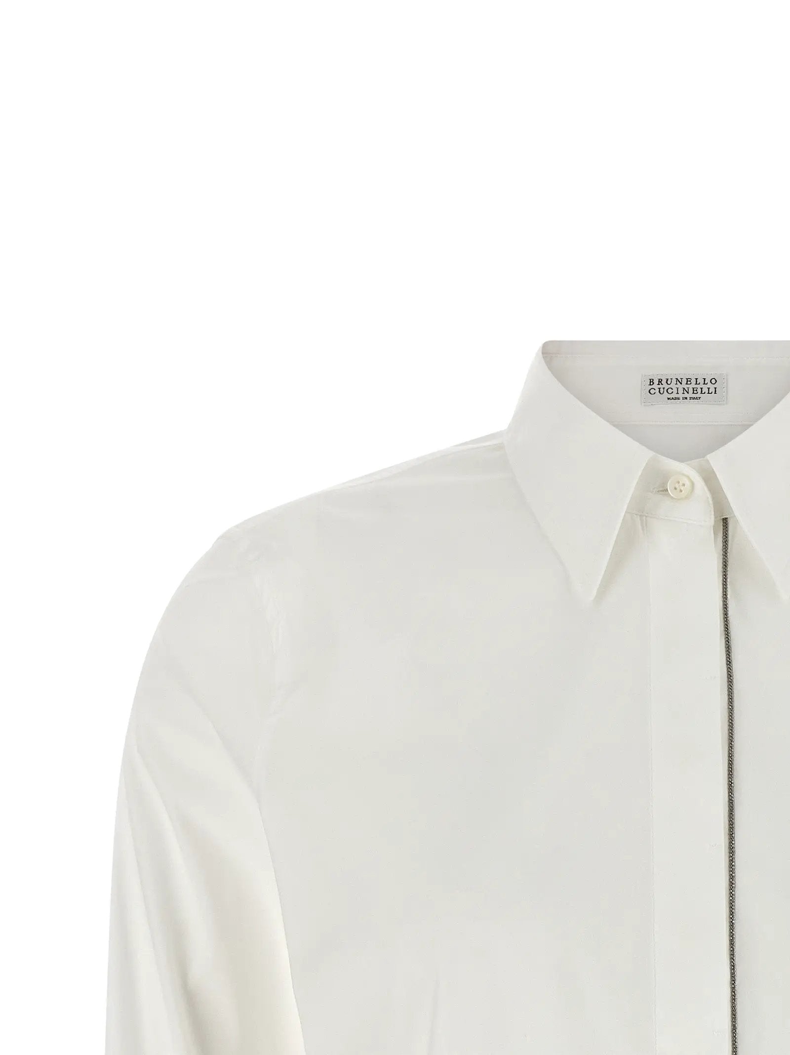 Brunello Cucinelli Chemisier en coton blanc