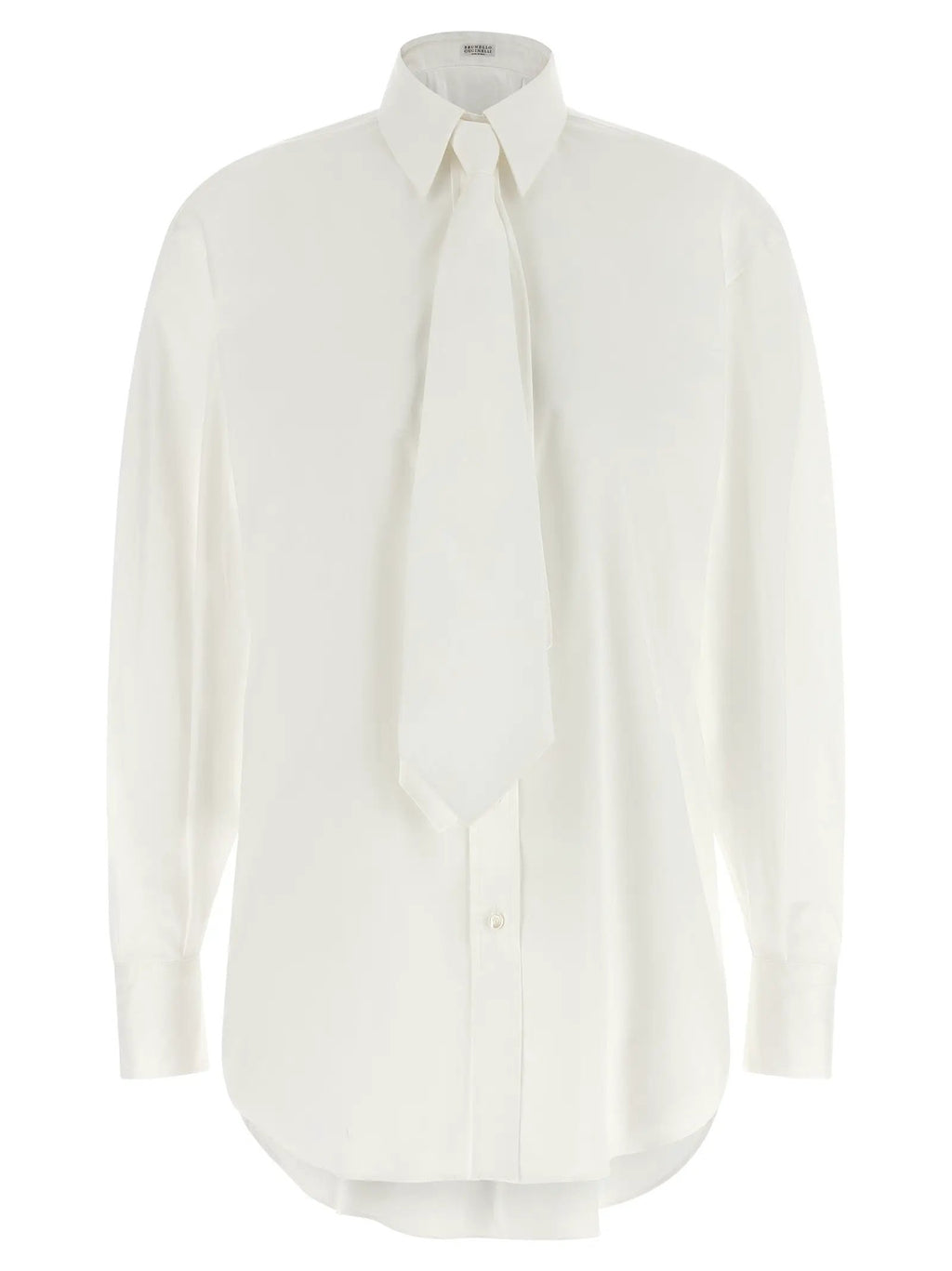 Brunello Cucinelli Chemisier en coton blanc