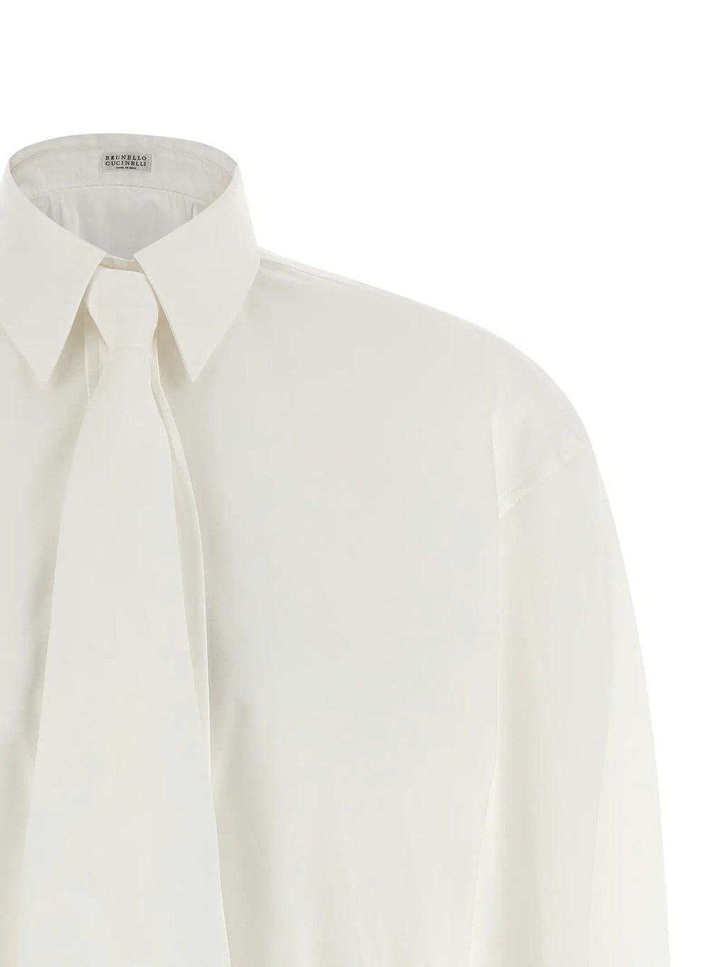 Brunello Cucinelli Chemisier en coton blanc