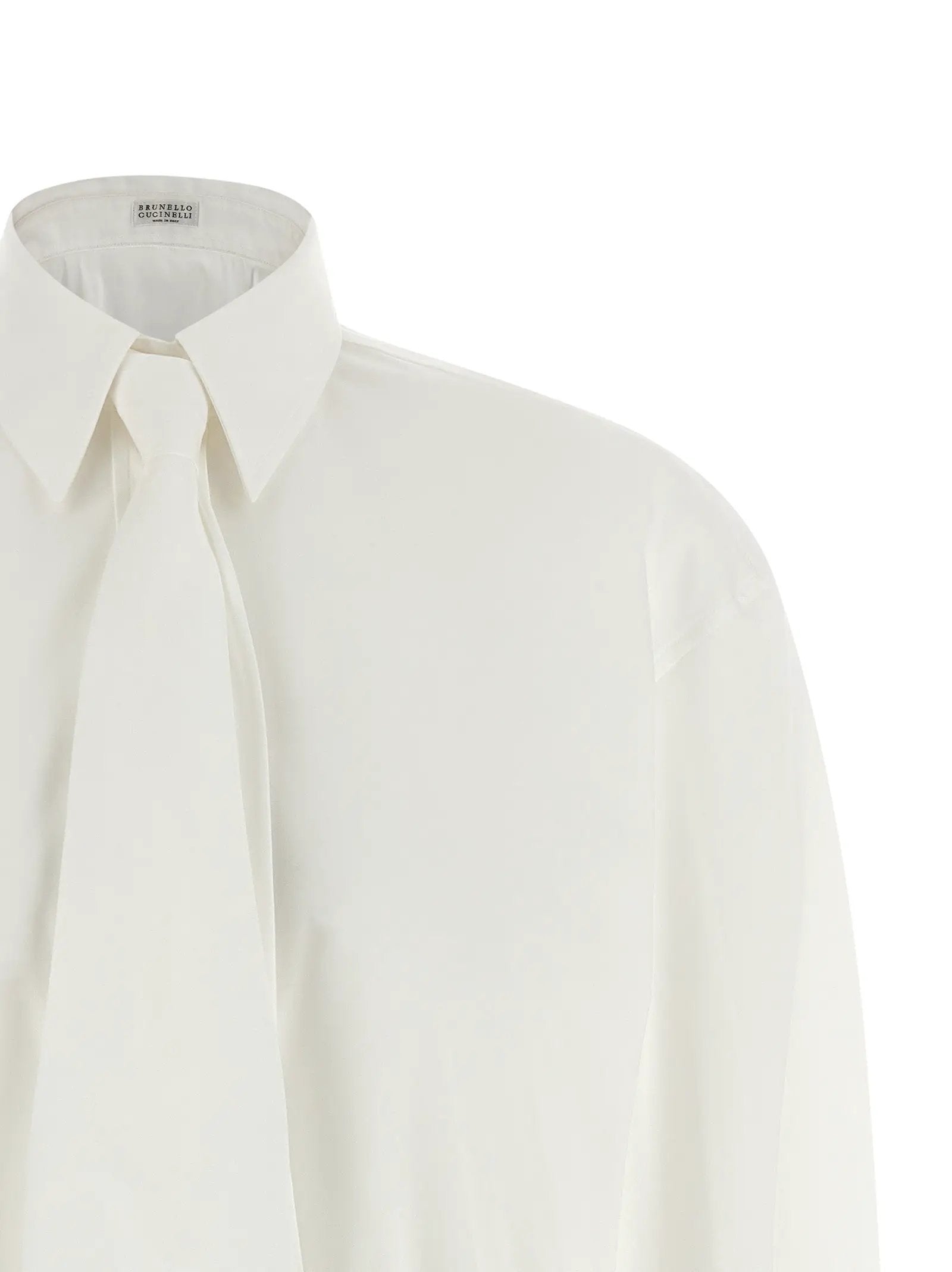 Brunello Cucinelli Chemisier en coton blanc