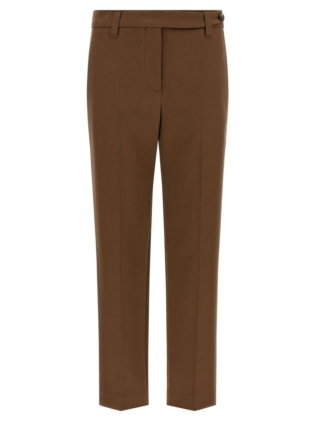 Brunello Cucinelli Brown Cotton Cropped Pants