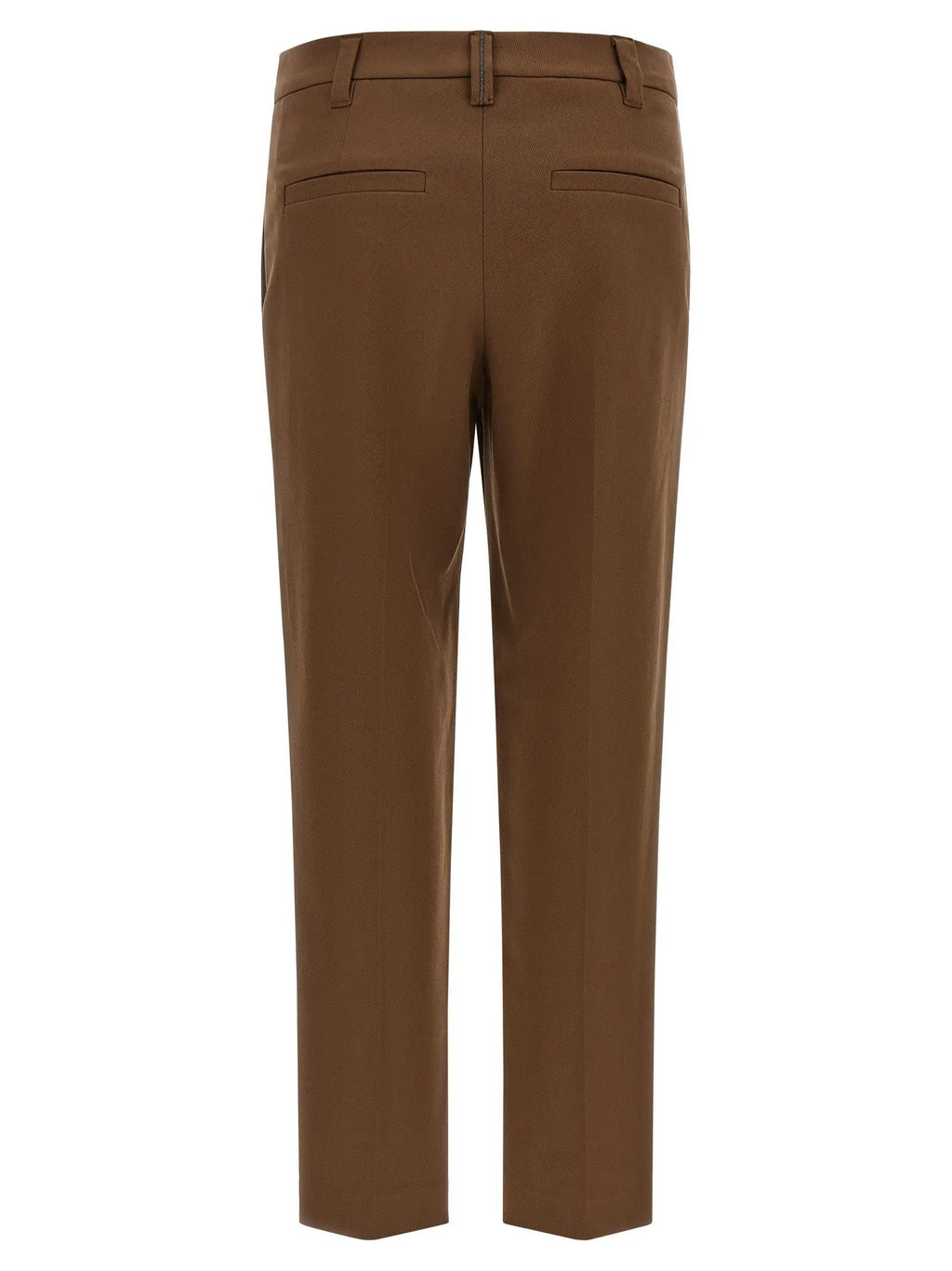 Brunello Cucinelli Brown Cotton Cropped Pants