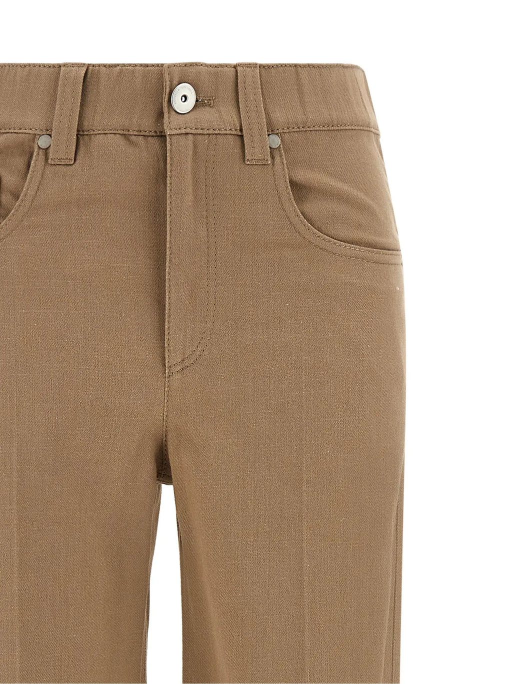 Brunello Cucinelli Jean en coton beige Denim