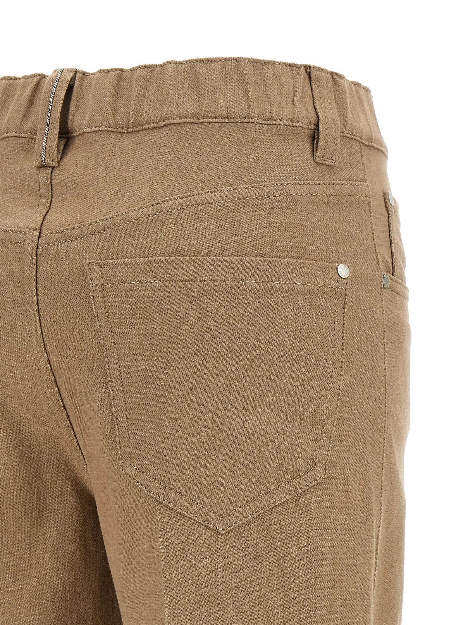 Brunello Cucinelli Jean en coton beige Denim