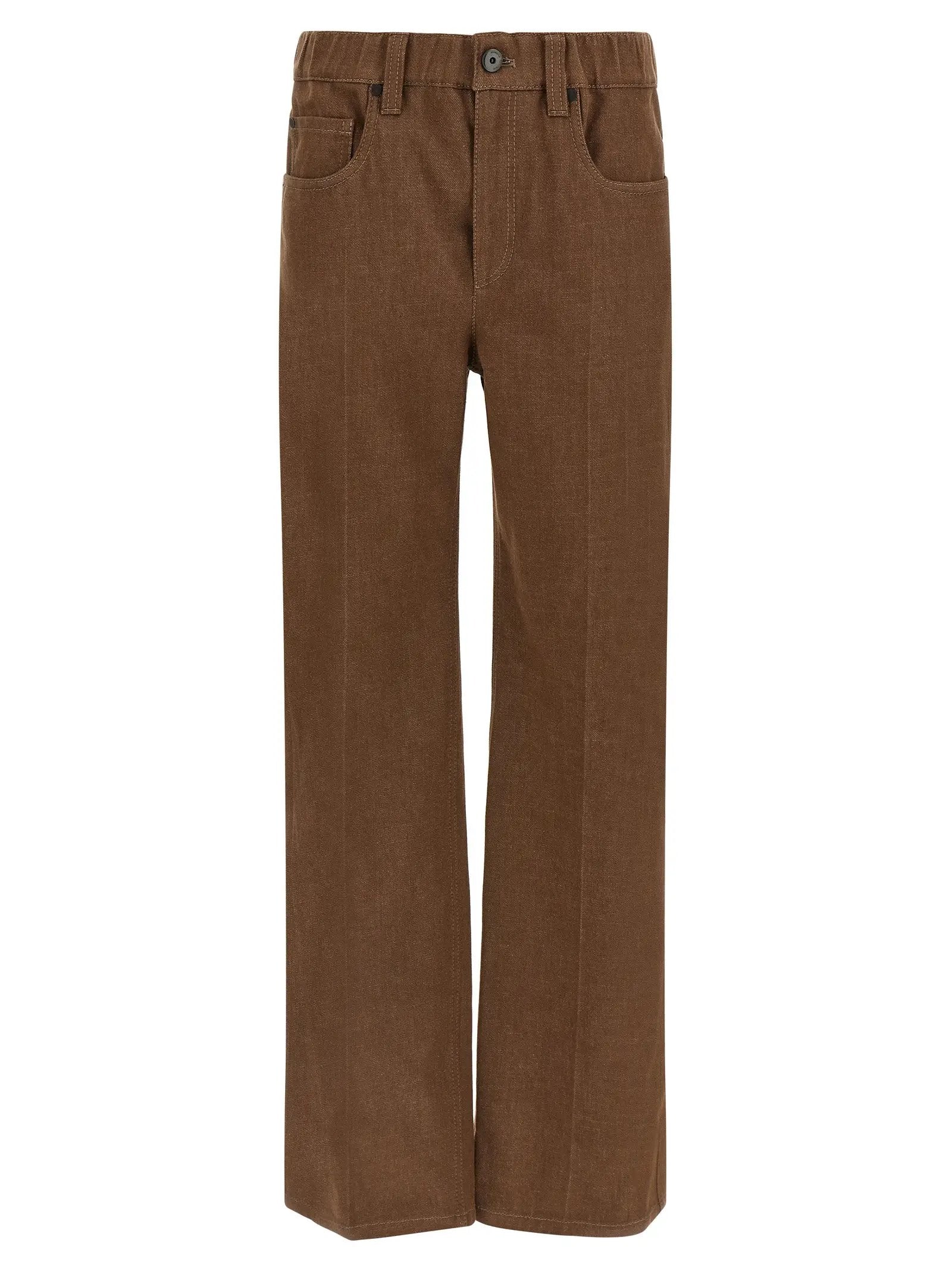Brunello Cucinelli Brown Cotton Jeans Denim