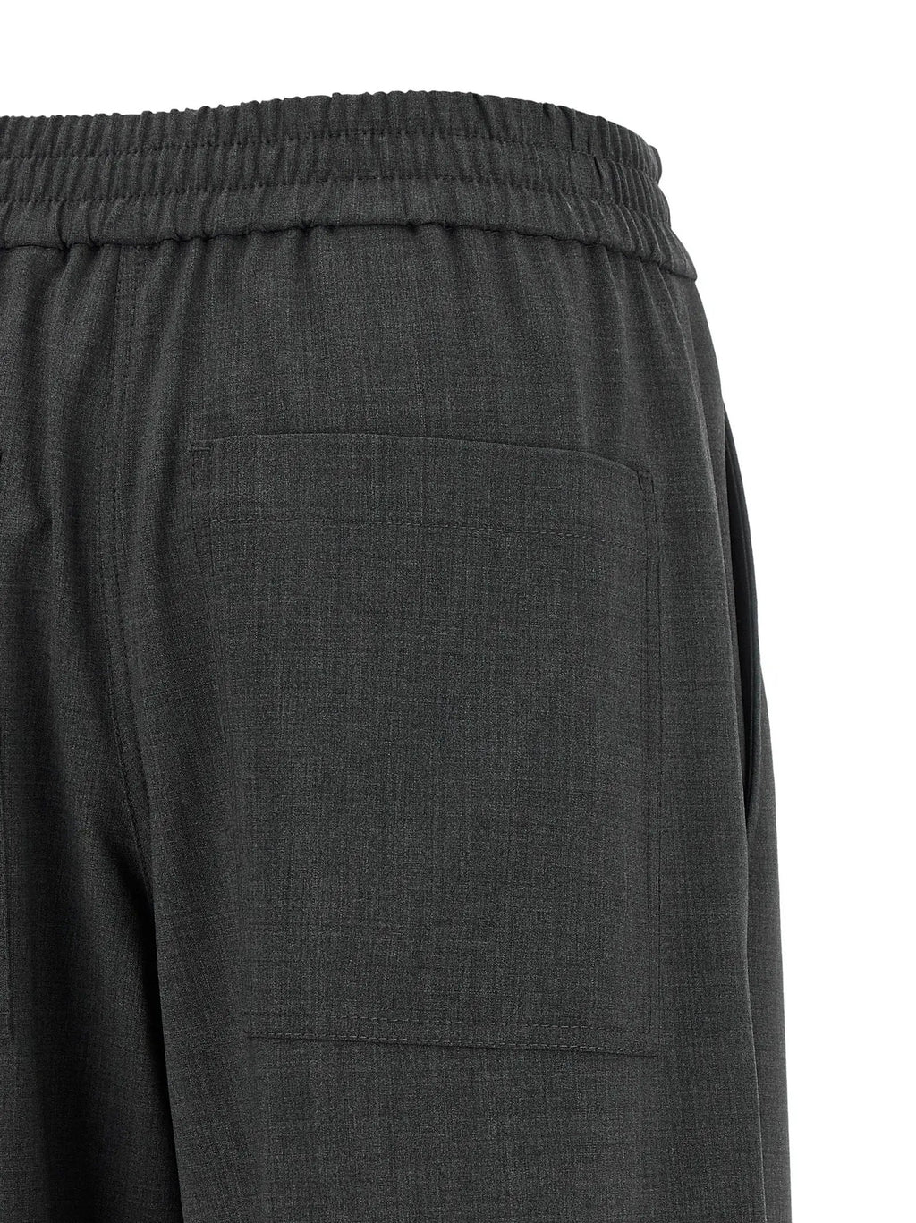 Brunello Cucinelli Gray Virgin Wool Flared Pants