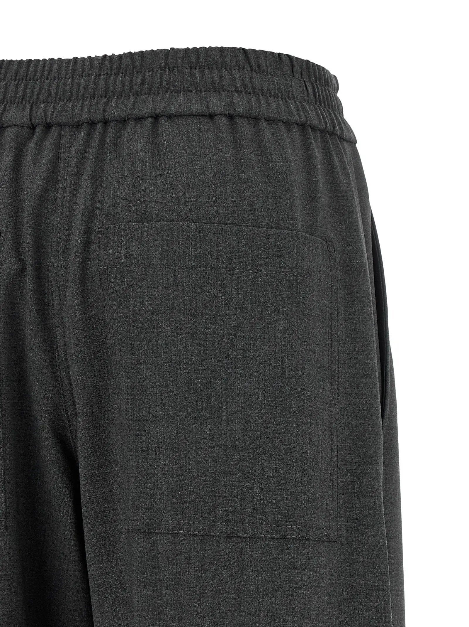 Brunello Cucinelli Gray Virgin Wool Flared Pants