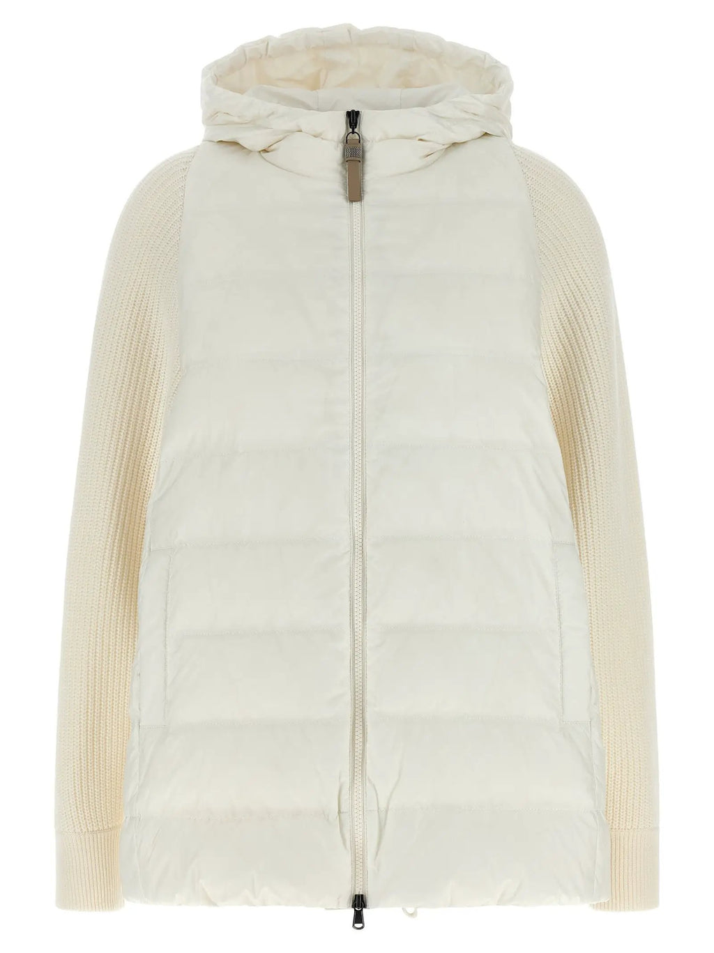 Brunello Cucinelli White Polyester Full-Length Jacket