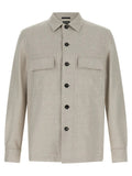 ZEGNA Gray Linen Blouse