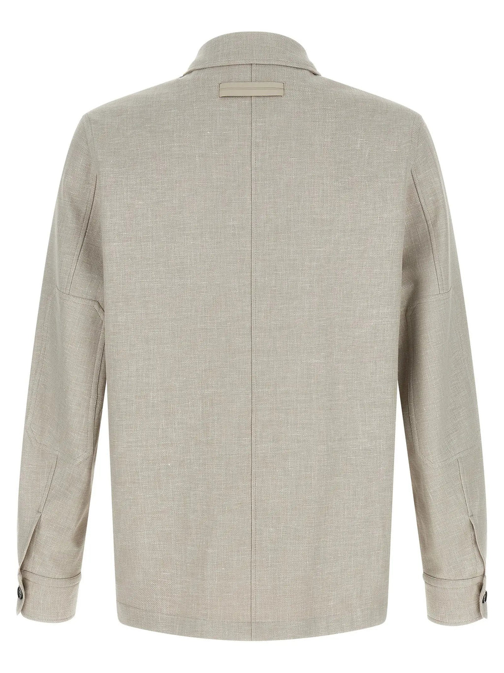 ZEGNA Gray Linen Blouse