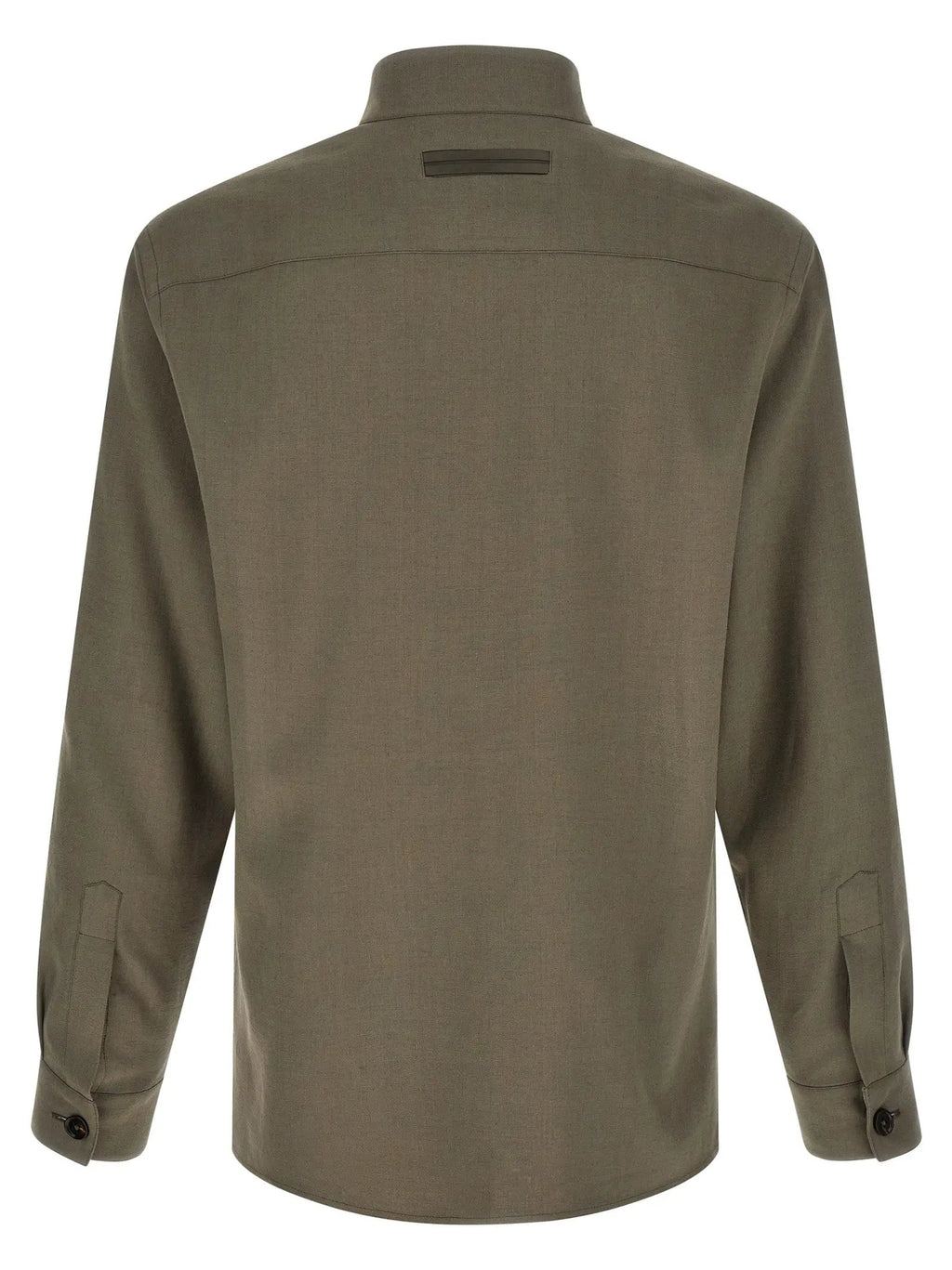 ZEGNA Gray Linen Blouse