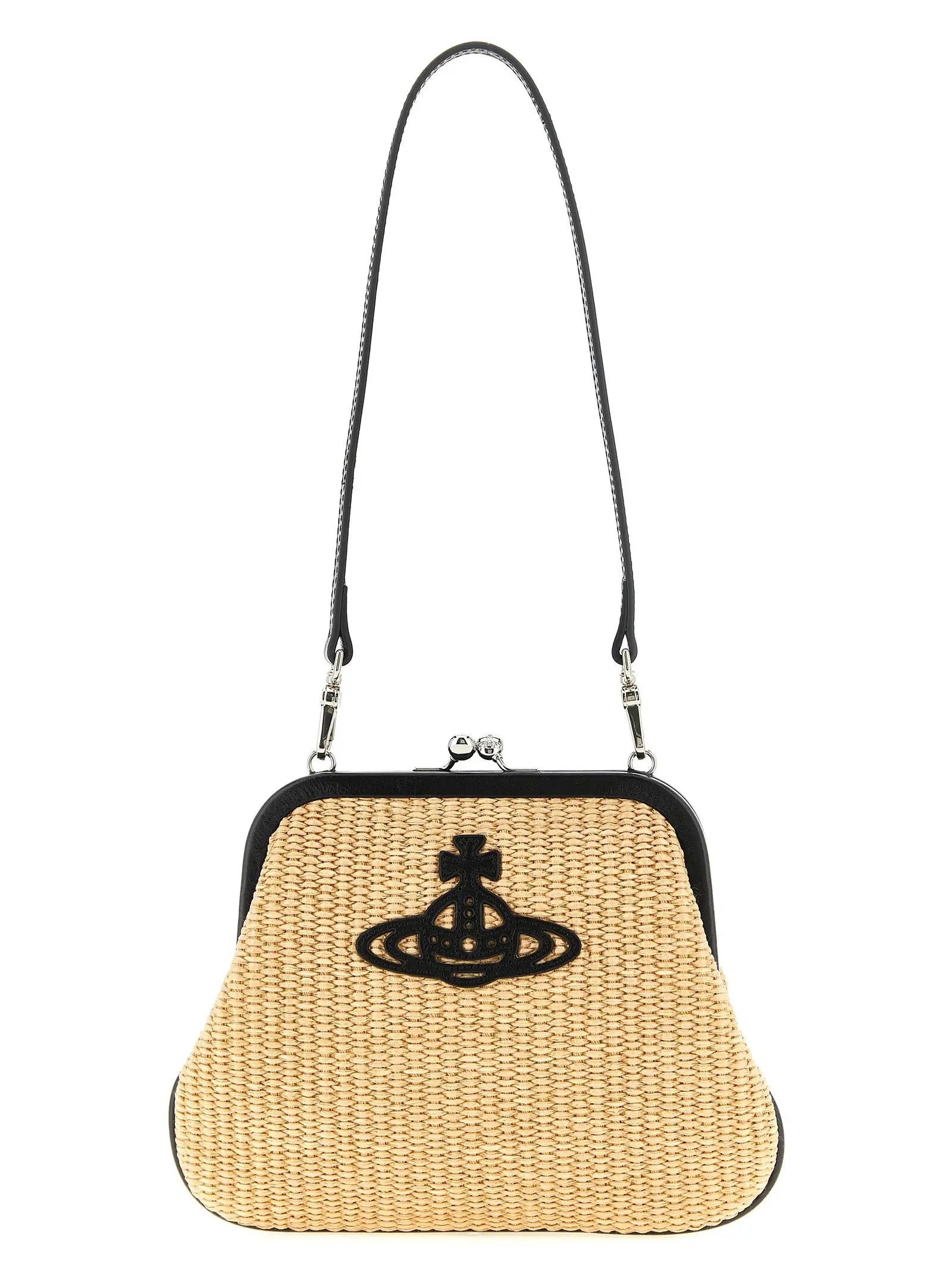 Vivienne Westwood Beige Cotton Clutch Bag